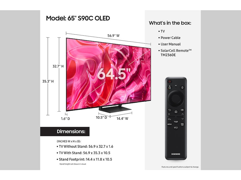 Samsung QN65S90DAFXZA 65" Class OLED